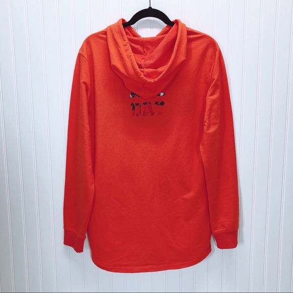 Rue 21 Men's Size M Orange Hoodie Sweater - Picture 3 of 9